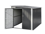 Giantz Garden Shed 118x238cm Lean To Bike Shelter Backyard Outdoor Storage SHED-WALL-4X8-BK-AB