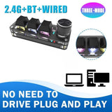 Mechanical Keyboard RGB Mini Gaming Custom Programming Red Switch 3 Keys 1 Knob 2.4G Wireless V1369-AZ3-W-08358