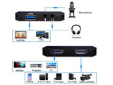 4K HDMI-compatible USB2.0 Video Capture Card Game Live Streaming Recording Box Adapter - Black V1263-JX-244