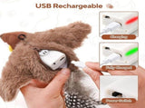 New Flying Bird Cat Toy, Rechargeable Toy with Simulated Chirping, Interactive Catnip Toys for V1192-AZ-W-17697