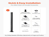 1-Pack Cable Railing Post, 91.4x5x5cm Horizontal-Hole Deck Railing Post with Pre-Drilled Holes, V952-1JZLGZXHS9148RVYS001V0