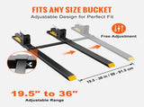 Pallet Forks, 907 kg Clamp on Pallet Forks, 1490 mm Total Length Heavy Duty Pallet Forks with V952-HCS60INCH400083LFV0