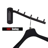Folding Clothes Hanger Rack, Stainless Steel Swing Arm Hook Holder, Clothing Hanging System Drying V1192-AZ-W-17028