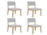 Levede Dining Chairs 4 Upholstered Kitchen Chair CH1143-2-NTX2