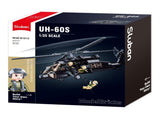 Sluban B1012 Model Kit UH60 Black Hawk Medical Rescue Helicopter US Army MEDEVAC Air Force Mili SLB1012