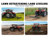 Tow Behind Dethatcher, 1.8m Tow Dethatcher with 36 Steel Tines, 3-Point Lawn Dethatcher Rake with V952-ZXSCJ72DSDLJ73TTAV0