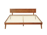 Artiss Bed Frame Queen Size Wooden Bed Base Walnut SPLAY WBED-SPLAY-Q-WAL-AB