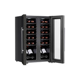 Devanti Wine Fridge Cooler Dual Zone 24 Bottles WC-24B-2D-BK