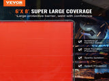 Welding with Frame, 6' x 8' Welding Curtain, Flame-Resistant Vinyl Welding Protection V952-DMSHJPF6X8YCCZQN5V0