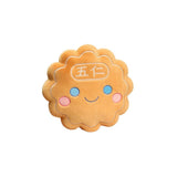 Mooncake Shaped Plush Stuffed Toy Soft Cotton Short Plush Decorative Pillow for Home Decor Car V1369-AZ3-W-13500
