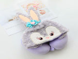 Hooded U Shaped Pillow Cute Cartoon Travel PP Cotton U Shaped Neck Pillow for Airplane Seat Purple V1294-YM0716-3117220096911