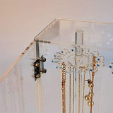 Acrylic Rotation Necklace Display Stand Pendant Display Organizer Holder Dust-proof Jewelry Display V1192-AZ-W-15415