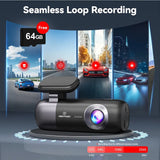 4K Front and Rear Dash Camera with WiFi GPS and Free 64GB SD Card V178-59116