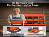 2 Tiers Chicken Nesting Boxes, 8 Compartments, Metal Egg Laying Boxes with Protective Collection V952-JSCDX3045INCK7SDC002V0