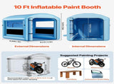Inflatable Paint Booth, 3 x 2.5 x 2.5 m, Inflatable Spray Booth with 550W Powerful Blower and Air V952-CQSPQF108585RHWTN001V3
