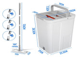 Flat D Set Mop and Bucket Wringer Set with Stainless-Steel Handle 10 Washable and Reusable V985-MOPANDBUCKETSET