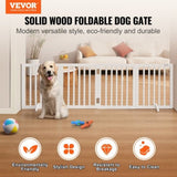 VEVOR Free Standing Dog Gate, 24" H x 80.3" W Freestanding Pet Gate, 4 Panels Foldable Dog Gate for V952-KZDMZCWMBSMZLUM3SV0