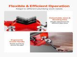Heavy-Duty Pipe Chain Vise, 1/2" - 8" Pipe Capacity, 34.6" Rugged Chain & Cast Iron Base, V952-GLHQ128INCHHNDXLZV0