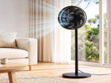 Devanti Pedestal Fan with Remote, 7 Speeds 3 Heights DC Motor, Black PF-RC-361Y-BK