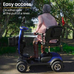 EQUIPMED Electric Mobility Scooter For Elderly Motorized Riding Older Adults Aid Portable E-Scooter V219-AGCMSCEMQA3BL