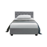 Artiss Bed Frame King Single Size Gas Lift Grey VILA BFRAME-E-VILA-KS-GY-ABC