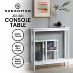 Sarantino Julian Console Table - White TBL-503-02-WH