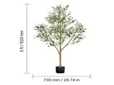 150cm Artificial Olive Tree with Black Pot, Tall Fake Tree with Natural Wood Trunk & Realistic Green V952-RZS5FTGLSSLX6A0M6001V0