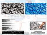Snow Camouflage EVA Boat Deck Mat - Non-Slip, Waterproof Flooring for Yacht, Boat, and Outdoor V888-ELOSUNG36758