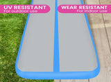 Powertrain Airtrack 20cm Thick 8m x 1m Inflatable Gymnastics Tumbling Mat Air Track - Blue IFM-0801-GYBU