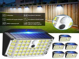 6 Pack Black Solar Motion Sensor Lights Outdoor Security Lamp 2000LM IP65 V178-59205