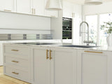 (4-Pack) Cabinet Handles 8.6" Satin Gold Cabinet Pulls Handles for Cabinets and Drawers Cabinet V1366-AZ2-W-06524