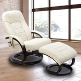 PU Leather Deluxe Massage Chair Recliner Ottoman Lounge Remote V63-771965