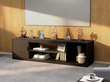 Levede TV Stand Storage with LED 140cm Black TA1039-AU