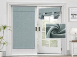 Adhesive Door Curtain French Door Linen Textured Privacy Door Blinds Kitchen Window V1366-AZ2-W-20659