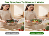 Stainless Steel Mesh Kitchen Strainer, Food Sieve with Riveted Handles and Ring Base for Pasta, V1189-LC-AMZ-00079