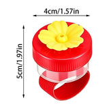 Finger-held Hummingbird Ring Feeder Portable Hand-held Wild Bird Supply For Garden Bird Watching V1369-AZ3-W-14865