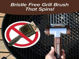 Black Electric Bristle-Free Grill Cleaner with Spinning Roller - 304 Stainless Steel Mesh BBQ V888-ELOSUNG56729