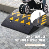Rubber Curb Ramp 15.2 cm Rise Height Sidewalk Curb Ramp, 37 cm Width 49.1 cm Length Driveway Ramp V952-SJDLYPDGB1197GOBVV0
