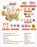 VEVOR Ice Cream Cart for Kids Pretend Play Ice Cream Shop for Kids Aged 3+ V952-XXTCSLGWCXXTNHI8QV9