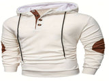 Men'S Casual Hoodie Color Block Sweatshirt Pullover Hoodie Australian - Khaki - Size XL V1106-M-APP-84895-KHAK-XLAUXLEU52