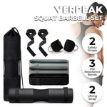 VERPEAK Barbell Squat Pad set,2 Safety Straps, 3 Hip Resistance Bands, 2 Lifting Strap, Barbell Pad V227-9300302024991