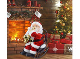 2024 Playing Saxophone Santa Claus in Chair with Music Electric Funny Santa Decoration V1263-JX-1362