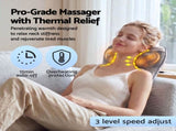 Livemor Back Massager with Heat, USB Neck and Shoulder Massage Pillow, 3-Speed Ergonomic Lumbar BACK-MASSAGER-U-GY