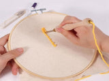 Beginner Punch Needle Kit for Embroidery Adjustable 3-Needle Punch Needle, Embroidery Hoop, Monks V1192-AZ-W-24523
