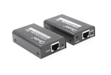 Oxhorn HDMI Extender over Ethernet 1080p HDCP 1.2 FHD up to 60m with PoE function alloy casing Black V1202-V2-OXH-H-EX-P02
