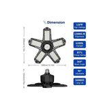 LED Garage Light 120W 12000 lm Deformable Ceiling Lamp E26 E27 V1189-WXF-521-0093
