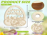 80pcs Easter wooden colored eggs, blank wooden pieces hand-made colored eggs, V1102-HECD-002