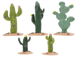 5-Piece Mini Artificial Cactus Set for Sandbox Landscape Model Decoration Ornament V1192-AZ-W-32480