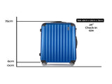 Wanderlite 28 Inch Luggage with TSA Lock Spinner Carry On Hard Shell Travel Suitcase Luggage Case LUG-ABS-CLA-28-BU