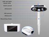 Solar Repellent Ultrasonic Outdoor Pest Bird Squirrel Animal Repeller Waterproof 110 Degree V1294-YM0901-H48812